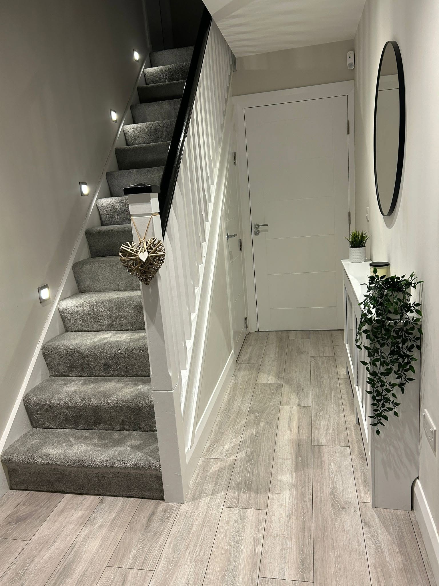 Finished hallway flooring
