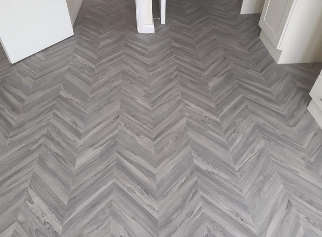 Comfytex Deluxe Chevron vinyl flooring